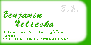 benjamin melicska business card